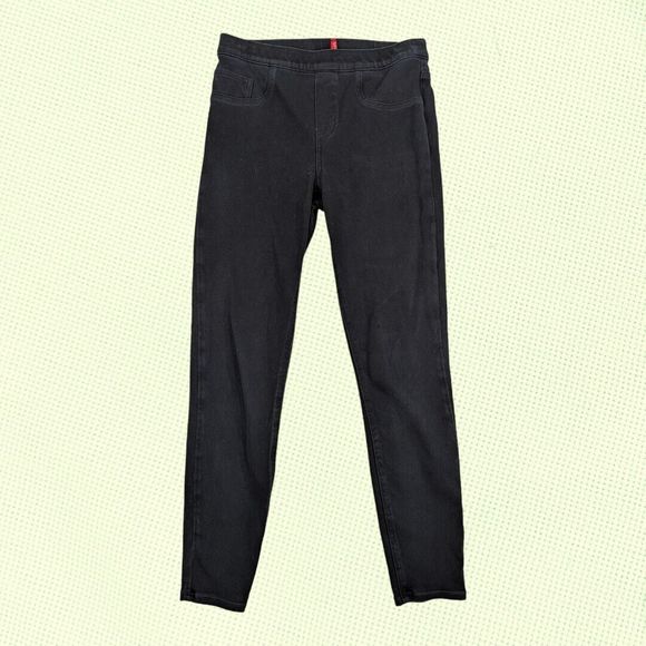 Spanx M Jean-ish Ankle Legging Pants Black Stretch Skinny‎ Pull On Women's - Picture 1 of 7